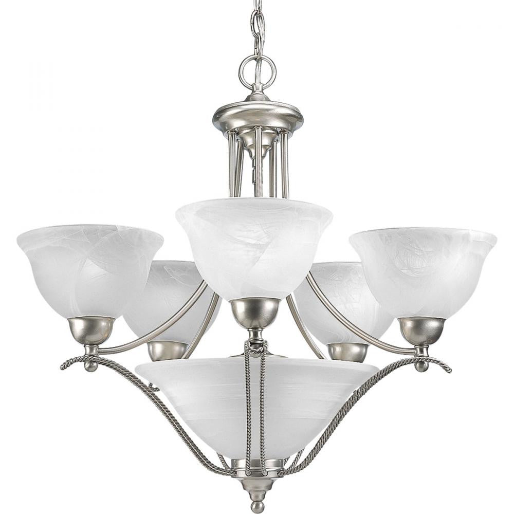 P4069-09 - Brushed Nickel 5 Lt. Avalon Chandelier - Progress Lighting - IN STOCK LIGHTING - Chandelier