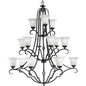 P4268-84 - Espresso 15 Lt. Melbourne Chandelier - Progress Lighting - IN STOCK LIGHTING - Chandelier