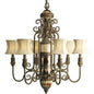 P4397-111 - Desert Sand 6 Lt. Bella Rustica Chandelier - Progress Lighting - IN STOCK LIGHTING - Chandelier
