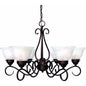 V2446-79 - 6 Light Chandelier, Antique Bronze Finish