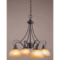 V2644-53 - 4 Light 100W Frontier Iron Finish Chandelier