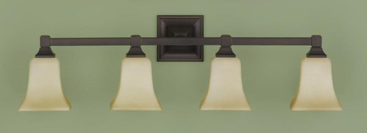 VS12404-PN - Polished Nickel 4 Lt. American Foursquare Bath Vanity - Murray Feiss - IN STOCK LIGHTING - Vanities